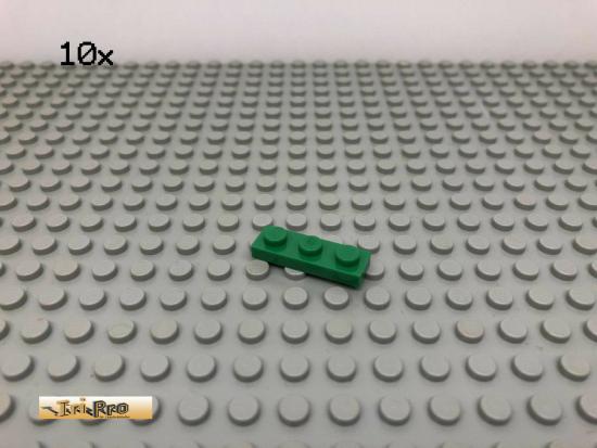 LEGO 10Stk 1x3 Platte Plate Grn, Green 3623 91