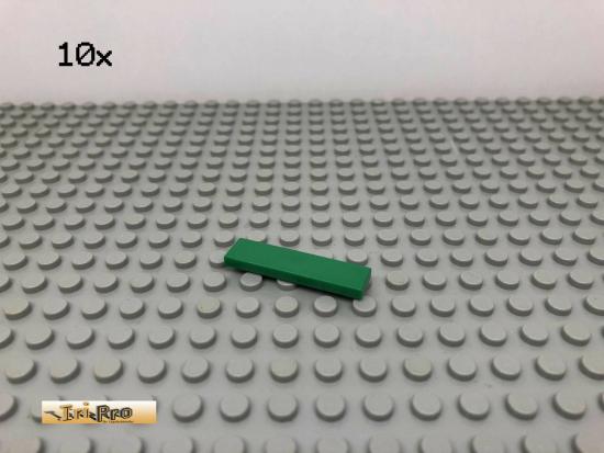 LEGO 10Stk 1x4 Fliese Platte Plate Grn, Green 2431 89