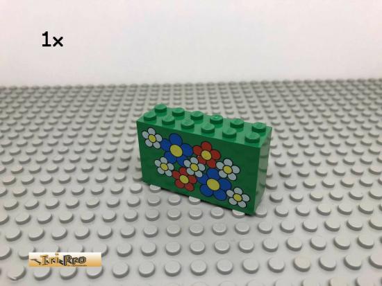 LEGO 1Stk 2x6x3 Blume bedruckt Grn, Green 4134 217