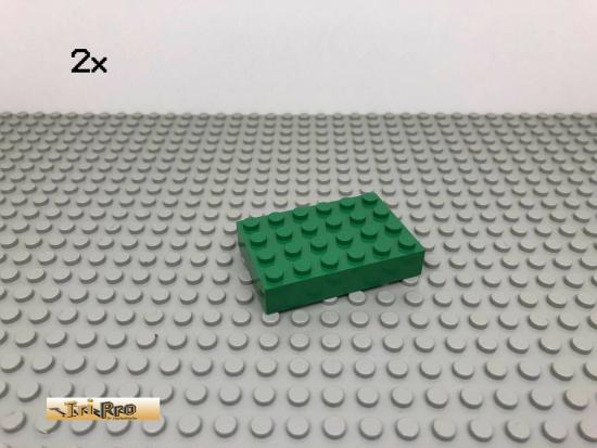 LEGO 2Stk 4x6 Bauplatte Platte Dick Grn, Green 2356 263