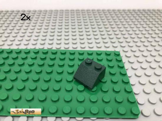 LEGO 2Stk 2x2 45 Dachstein Schrgstein Dunkelgrn, Dark Green 3039 57