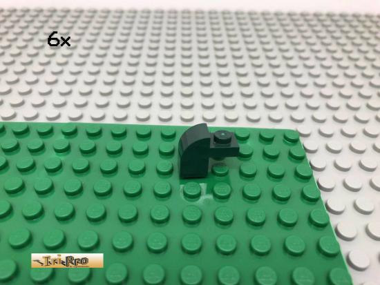 LEGO 6Stk 1x2 Basic Bogenstein Dunkelgrn, Dark Green 6091 63