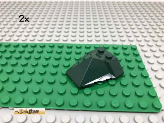 LEGO 2Stk 4x4x1 Keilstein Schrgstein Dunkelgrn, Dark Green 47757 49