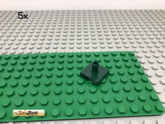 LEGO 5Stk 2x2 Fliese mit Pin mittig Dunkelgrn, Dark Green 2460 20