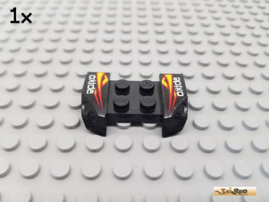 LEGO 1Stk Platte / Motorhaube 2x2 schwarz beklebt 44674