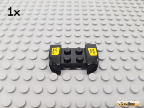 LEGO 1Stk Platte / Motorhaube 2x2 schwarz beklebt 44674