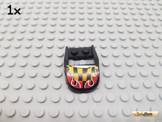 LEGO 1Stk Platte / Motorhaube 3x4 schwarz beklebt 50948