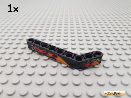 LEGO 1Stk Technic Liftarm / Winkel 1x9 links schwarz beklebt 32271