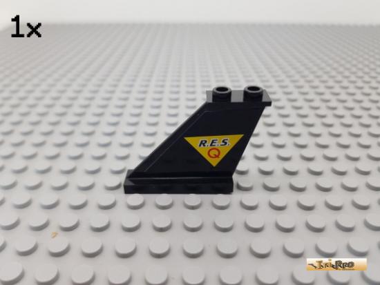 LEGO 1Stk Heckflgel / Flgel / Flugzeug 1x3x4 schwarz beklebt 2340pb016