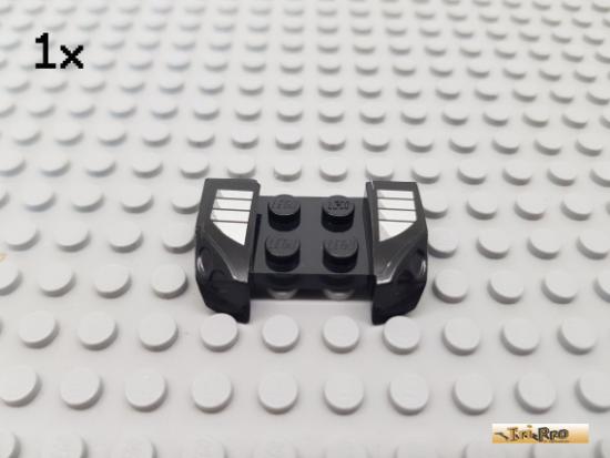 LEGO 1Stk Platte / Motorhaube 2x2 schwarz beklebt 44674pb28