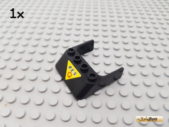 LEGO 1Stk Windschutzscheibe / Scheibe 4x4 schwarz beklebt 6238pb01