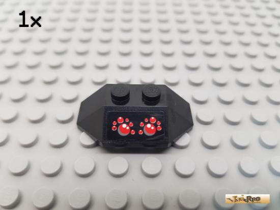 LEGO 1Stk Keilstein / Flgel 2x4 schwarz beklebt 47759pb05