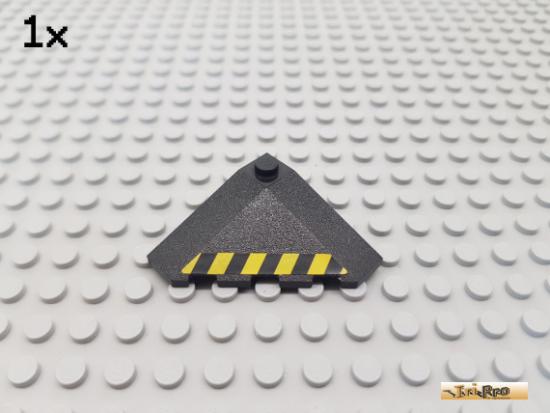 LEGO 1Stk Dachstein / Ecke 4x4 schwarz beklebt 43708