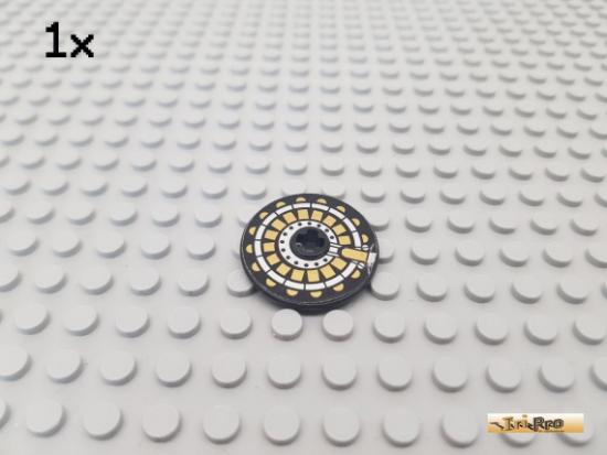 LEGO 1Stk Disc / Scheibe 3x3 schwarz beklebt 2958