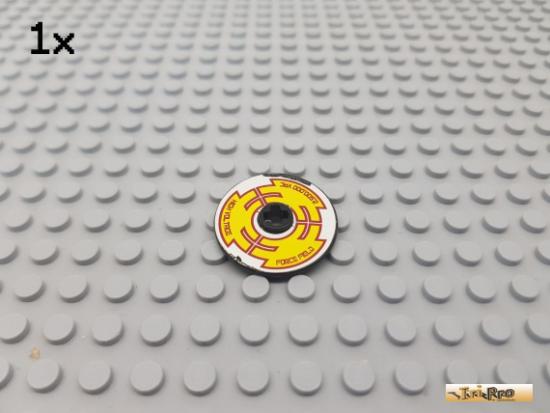 LEGO 1Stk Disc / Scheibe 3x3 schwarz beklebt 2958