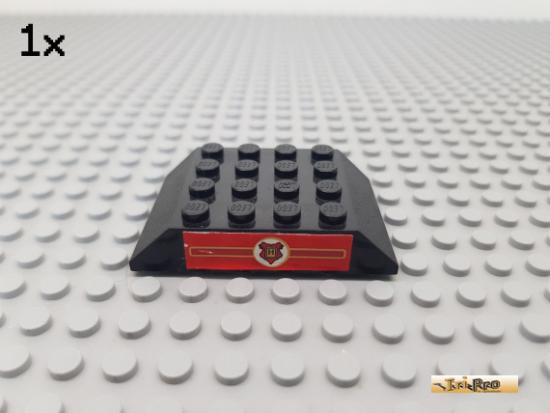 LEGO 1Stk Dachstein / Schrgstein 4x6 schwarz beklebt 32083