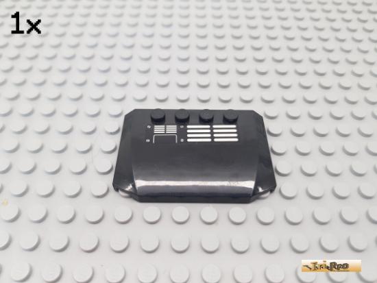 LEGO 1Stk Platte / Motorhaube 4x6 schwarz beklebt 52031pb052