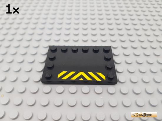 LEGO 1Stk Fliese / Platte 4x6 schwarz beklebt 6180