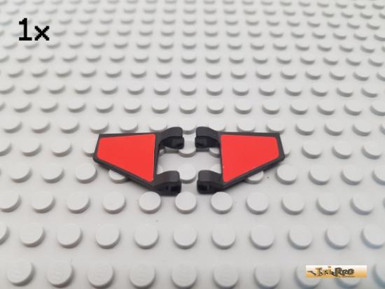 LEGO 1Stk Fahne / Flagge schrg / 2 Clips schwarz beklebt 44676