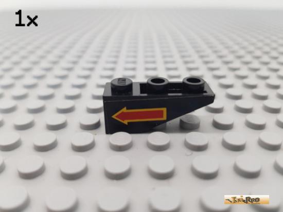 LEGO 1Stk Dachstein / Schrgstein 1x3 negativ schwarz beklebt 4287