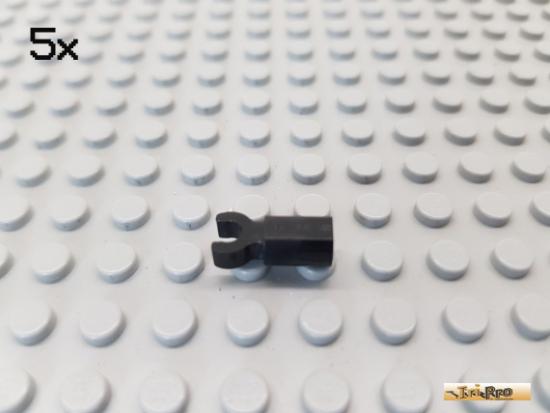 LEGO 5Stk Halter / Stange mit Clip schwarz 11090