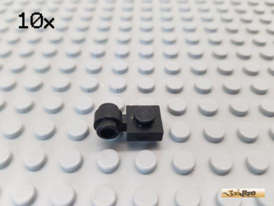 LEGO 10Stk Platte 1x1 mit se / Ring schwarz 4081b