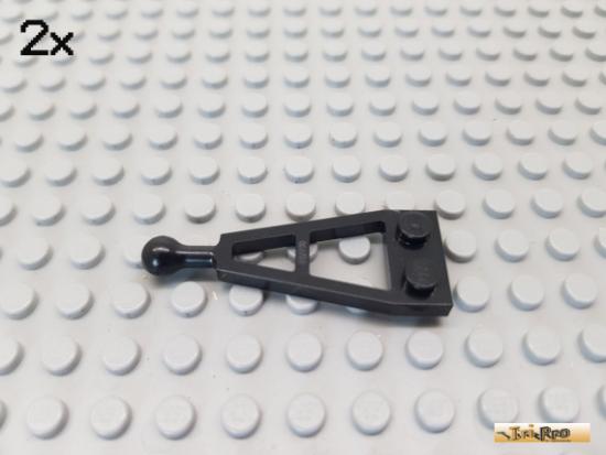 LEGO 2Stk Deichsel Kupplung 1x2 schwarz 2508