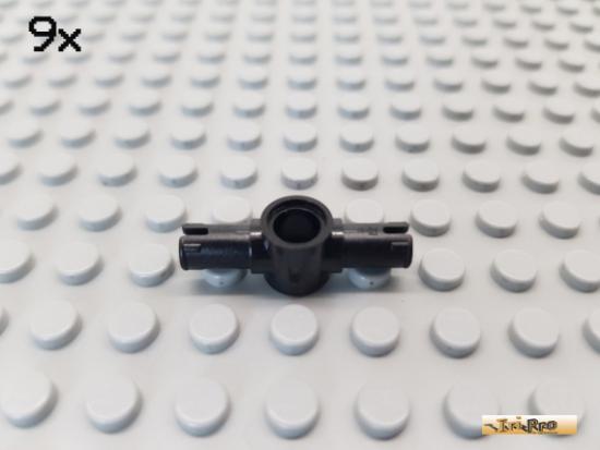 LEGO 9Stk Technic Doppelpin mit Pinloch schwarz 87082