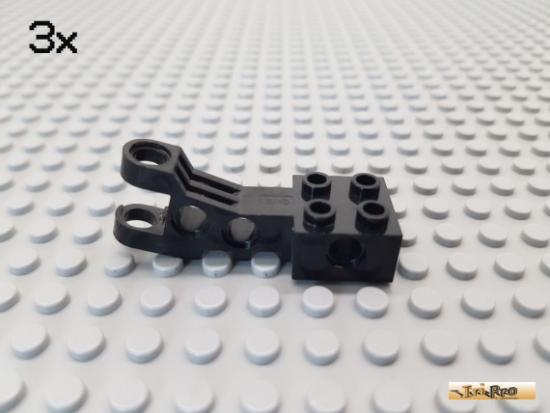 LEGO 3Stk Technic Lenkhebel / Motorradgabel schwarz 2904