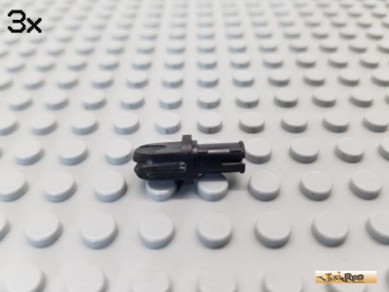 LEGO 3Stk Arm / Gelenk 2 Finger mit Pin schwarz 6048