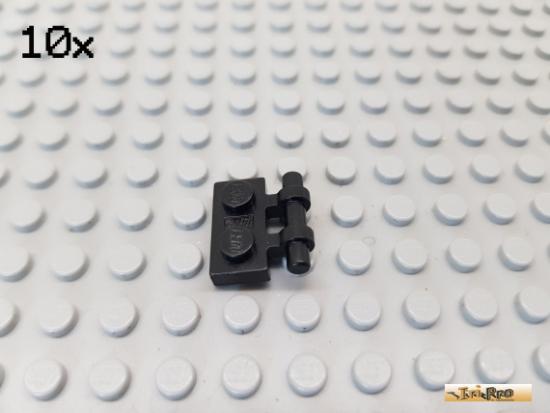 LEGO 10Stk Platte 1x2 mit Griff / Halter schwarz 2540