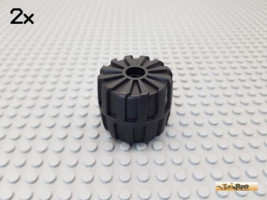 LEGO 2Stk Felge / Reifen 35x31mm schwarz 30324