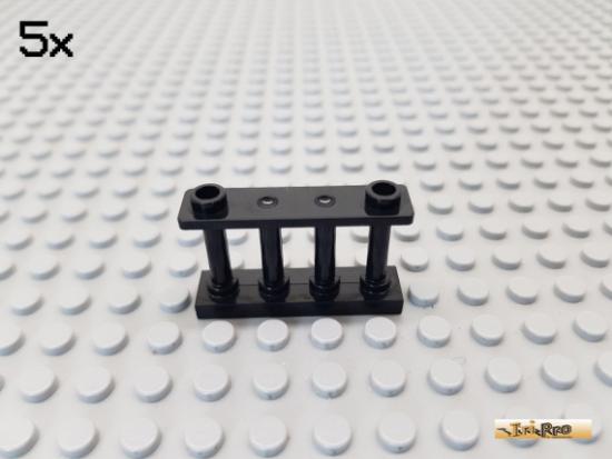 LEGO 5Stk Zaun / Absperrung / Garten 1x4x2 schwarz 30055