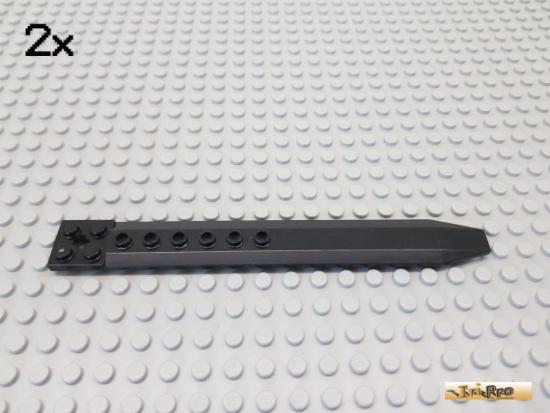 LEGO 2Stk Platte / Rotorblatt 2x16 schwarz 62743