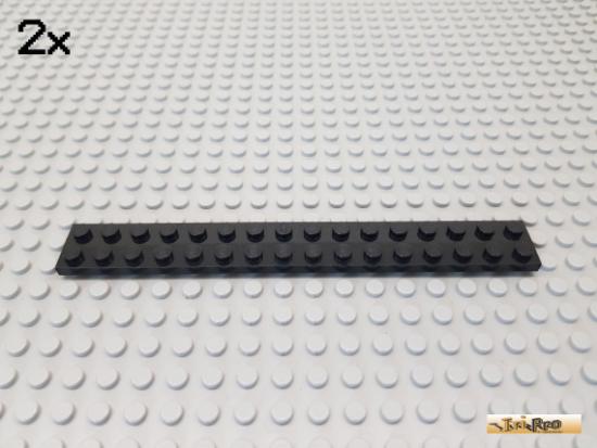 LEGO 2Stk Platte Basic 2x16 schwarz 4282