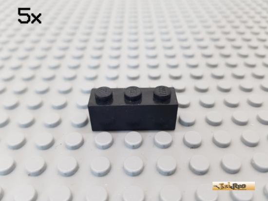 LEGO 5Stk Stein Basic 1x3 schwarz 3622