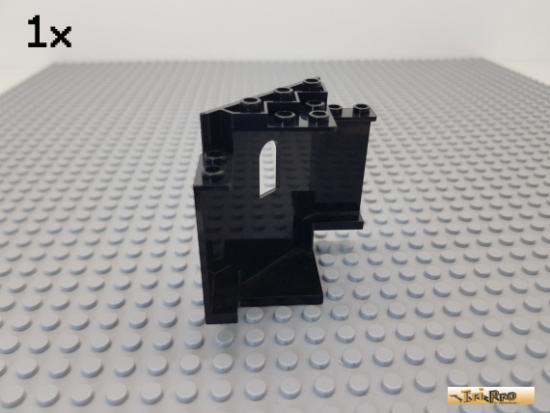 LEGO 1Stk Burgelement / Burg / Paneel / Fenster 6x6x6 schwarz 6055