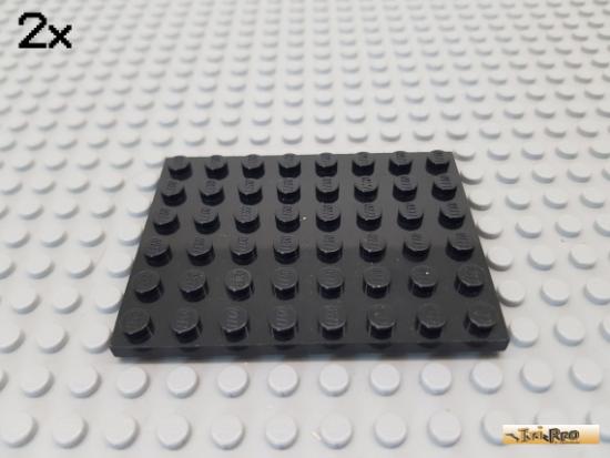 LEGO 2Stk Platte Basic 6x8 schwarz 3036