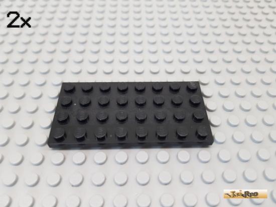 LEGO 2Stk Platte Basic 4x8 schwarz 3035