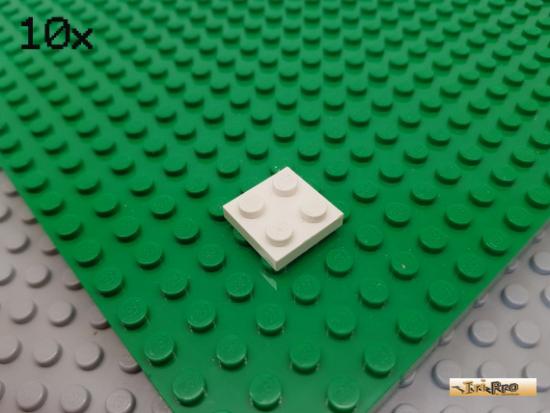 LEGO 10Stk Platte Basic 2x2 wei 3022