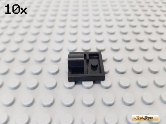 LEGO 10Stk Platte / Achsplatte 2x2 mit 1 Pinloch schwarz 2444