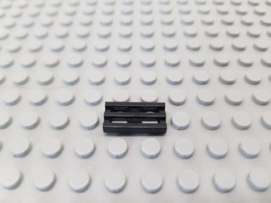 LEGO 25Stk Platte / Fliese / Gitter 1x2 schwarz 2412