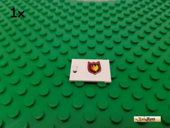 LEGO 1Stk Schranktr / Tr 2x3x2 wei beklebt 4533pb008