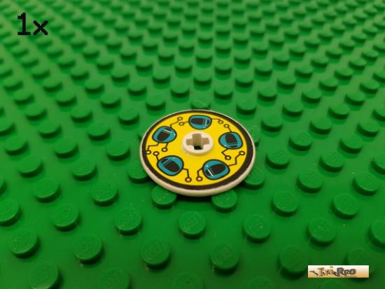 LEGO 1Stk Disc / Scheibe 3x3 wei beklebt 2958