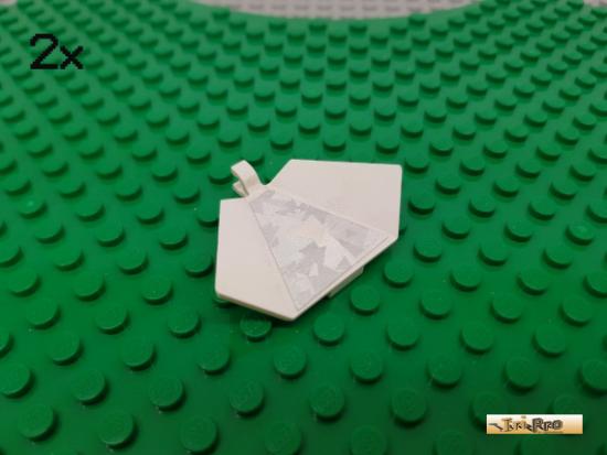 LEGO 1Stk Paneel / Schild mit Clip wei beklebt 30034pb01