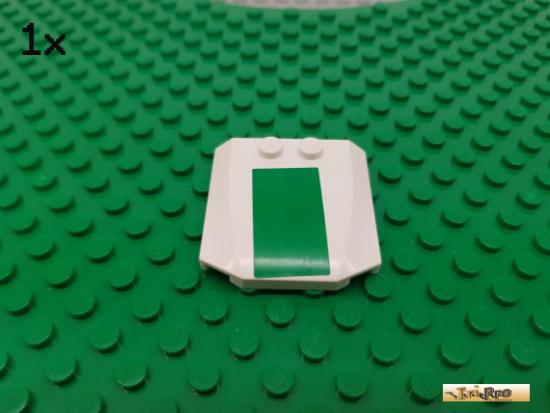 LEGO 1Stk Platte / Motorhaube 4x4 wei beklebt 45677