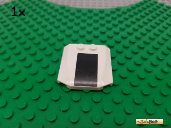 LEGO 1Stk Platte / Motorhaube 4x4 wei beklebt 45677pb005