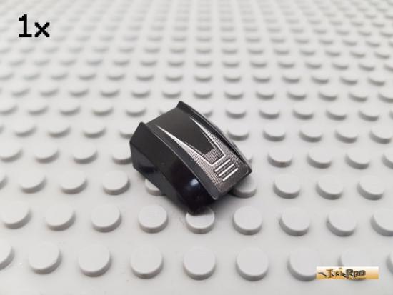 LEGO 1Stk Platte / Motorhaube 2x2 schwarz beklebt 30602