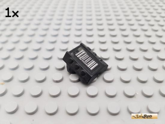 LEGO 1Stk Platte / Motorhaube 2x2 schwarz beklebt 30603