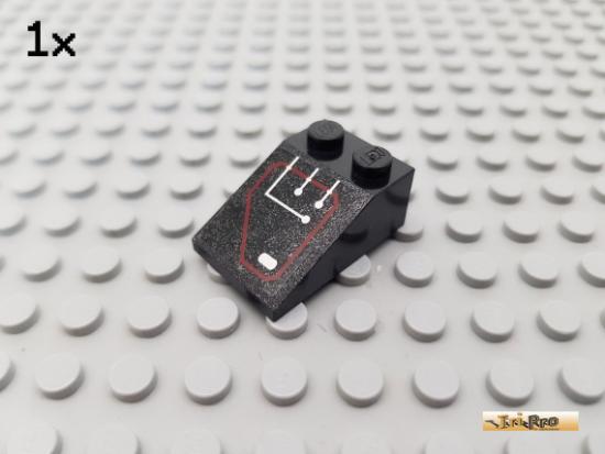 LEGO 1Stk Dachstein / Schrgstein 2x3 schwarz beklebt 3298